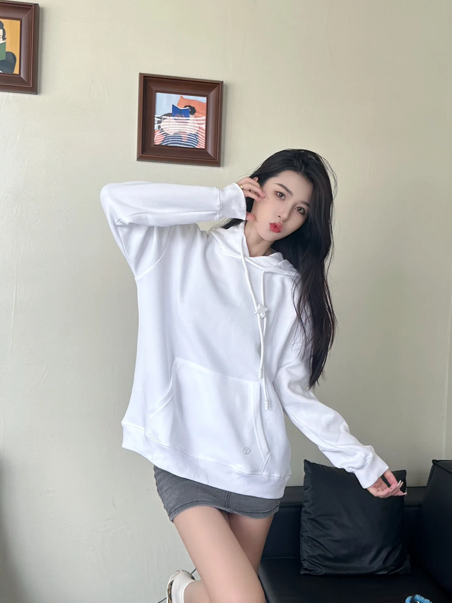 Louis Vuitton/Louis Vuitton hardware floral hooded sweatshirt